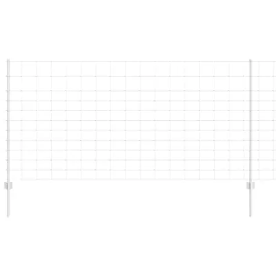 vidaXL Ograja in Stolp srebrna 1,2 x 50 m Jeklo