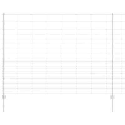 vidaXL Ograja in Stolp srebrna 1,6 x 25 m Jeklo