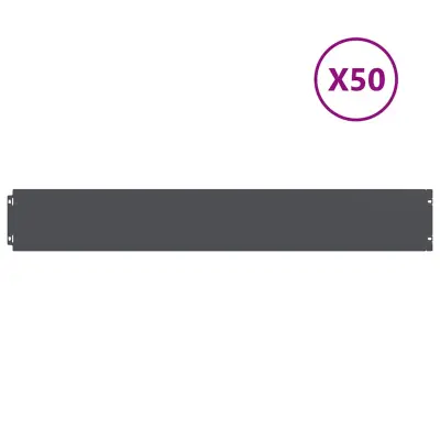 vidaXL Robniki za trato 50 kosov Antracit Hladno valjano jeklo