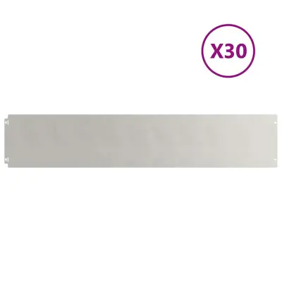 vidaXL Robniki za trato 30 kosov 20x103 cm iz nerjavečega jekla