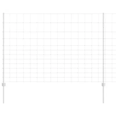vidaXL Ograja in Stolp srebrna 1,5 x 50 m Jeklo