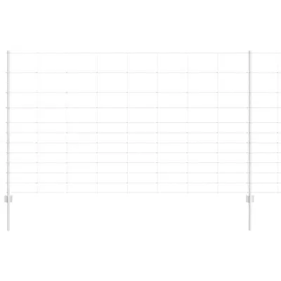 vidaXL Ograja in Stolp srebrna 1,4 x 50 m Jeklo