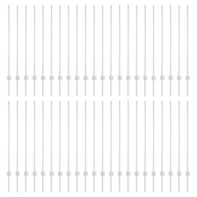 vidaXL Ograjni stebri 88 pcs srebrna 160 cm Jeklo