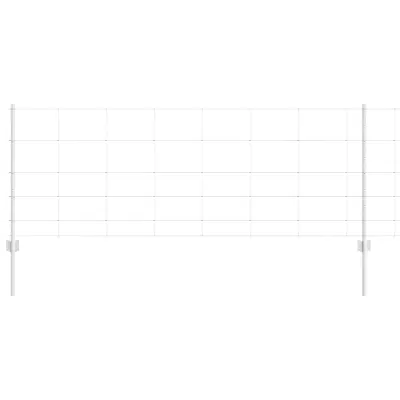 vidaXL Ograja in Stolp srebrna 0,8 x 25 m Jeklo