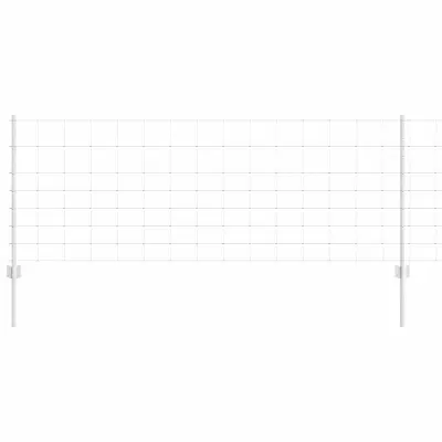 vidaXL Ograja in Stolp srebrna 0,8 x 50 m Jeklo
