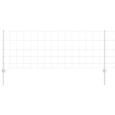 vidaXL Ograja in Stolp srebrna 0,8 x 100 m Jeklo