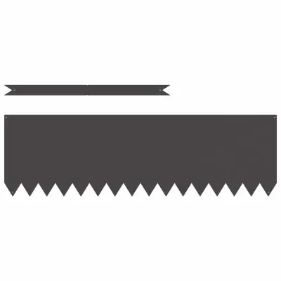 vidaXL Robovi trave 50 pcs Črna 100 x 0,05 x 20 cm Medenina