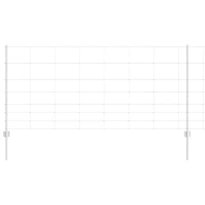 vidaXL Ograja in Stolp srebrna 1 x 25 m Jeklo
