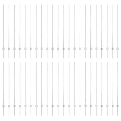 vidaXL Ograjni stebri 88 pcs srebrna 180 cm Jeklo