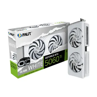 Grafična kartica nVidia RTX5060Ti Palit OC Bela - 16GB GDDR7 (NE7506TU19T1-GB2061M)