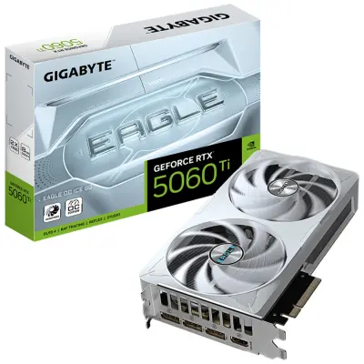 Grafična kartica nVidia RTX5060Ti GigaByte Eagle OC Ice Bela - 8GB GDDR7 (GV-N506TEAGLEOC ICE-8GD)