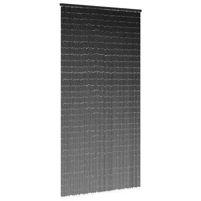 vidaXL Komarnik za vrata iz temno sivo 90x220 cm bambus