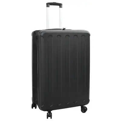 vidaXL Kovček s ključavnico Črna 50 x 30 x 76 cm ABS plastika