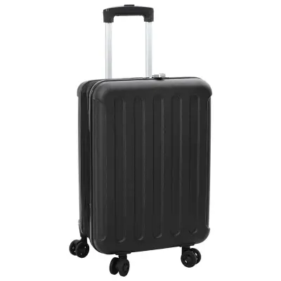 vidaXL Kovček s ključavnico Črna 43 x 27 x 66 cm ABS plastika