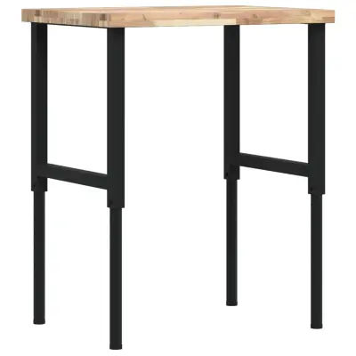 vidaXL Delovna miza 80x60x(73-99,5) cm trden akacijev les pravokotna