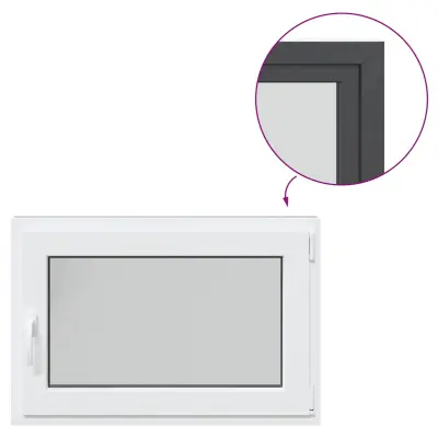 vidaXL Kletno okno "RISOR" 90x70 cm vrtljivo-nagibno DIN desno antracitno