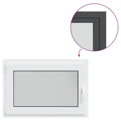 vidaXL Kletno okno "RISOR" 90x50 cm vrtljivo-nagibno DIN levo antracitno