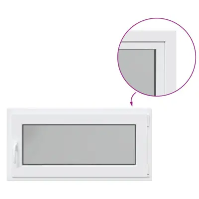 vidaXL Kletno okno "RISOR" 100x50 cm vrtljivo-nagibno DIN desno belo