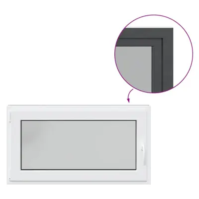 vidaXL Kletno okno "RISOR" 110x70 cm vrtljivo-nagibno DIN levo antracitno