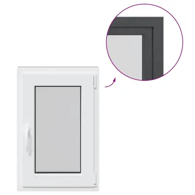 vidaXL Kletno okno "RISOR" 50x75 cm vrtljivo-nagibno DIN desno antracitno