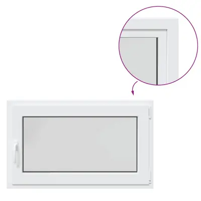 vidaXL Kletno okno "RISOR" 100x70 cm vrtljivo-nagibno DIN desno belo