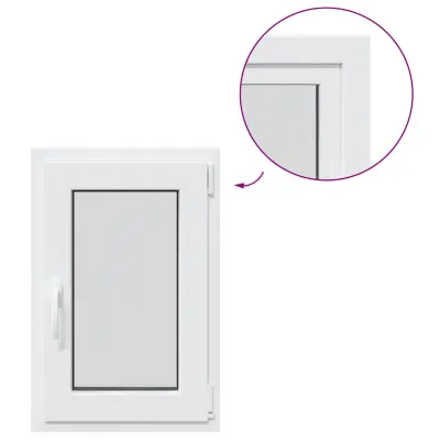 vidaXL Kletno okno "RISOR" 50x75 cm vrtljivo-nagibno DIN levo belo