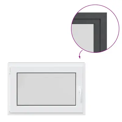 vidaXL Kletno okno "RISOR" 90x70 cm vrtljivo-nagibno DIN levo antracitno