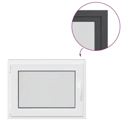 vidaXL Kletno okno "RISOR" 80x60 cm vrtljivo-nagibno DIN levo antracitno