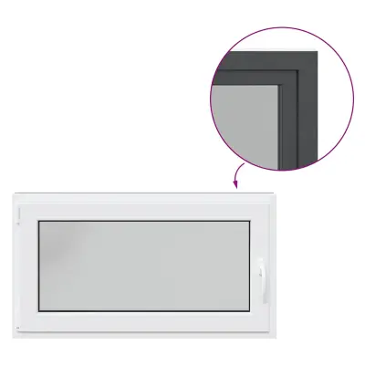 vidaXL Kletno okno "RISOR" 110x50 cm vrtljivo-nagibno DIN levo antracitno