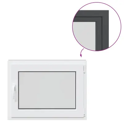 vidaXL Kletno okno "RISOR" 80x70 cm vrtljivo-nagibno DIN desno antracitno