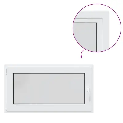 vidaXL Kletno okno "RISOR" 110x70 cm vrtljivo-nagibno DIN levo belo