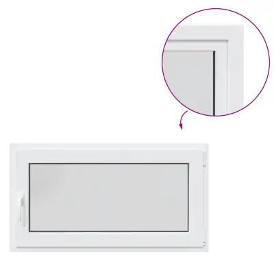 vidaXL Kletno okno "RISOR" 110x70 cm vrtljivo-nagibno DIN desno belo