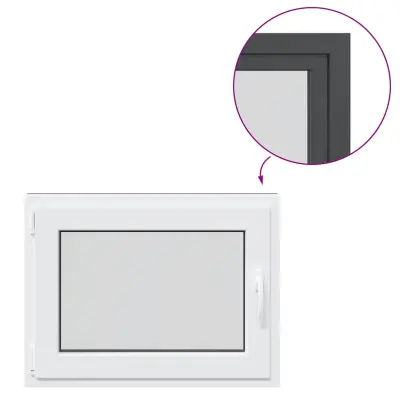 vidaXL Kletno okno "RISOR" 80x70 cm vrtljivo-nagibno DIN levo antracitno