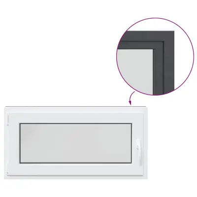 vidaXL Kletno okno "RISOR" 100x50 cm vrtljivo-nagibno DIN levo antracitno