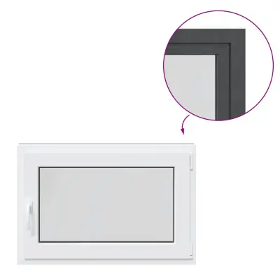 vidaXL Kletno okno "RISOR" 90x70 cm vrtljivo-nagibno DIN desno antracitno