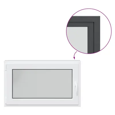 vidaXL Kletno okno "RISOR" 100x60 cm vrtljivo-nagibno DIN levo antracitno