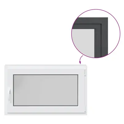 vidaXL Kletno okno "RISOR" 100x60 cm vrtljivo-nagibno DIN desno antracitno