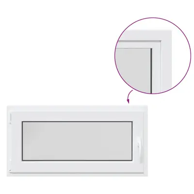 vidaXL Kletno okno "RISOR" 100x50 cm vrtljivo-nagibno DIN levo belo