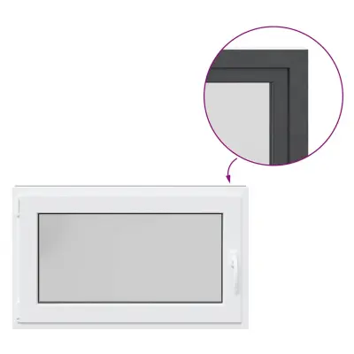 vidaXL Kletno okno "RISOR" 100x70 cm vrtljivo-nagibno DIN levo antracitno