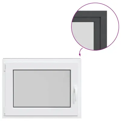 vidaXL Kletno okno "RISOR" 80x70 cm vrtljivo-nagibno DIN levo antracitno