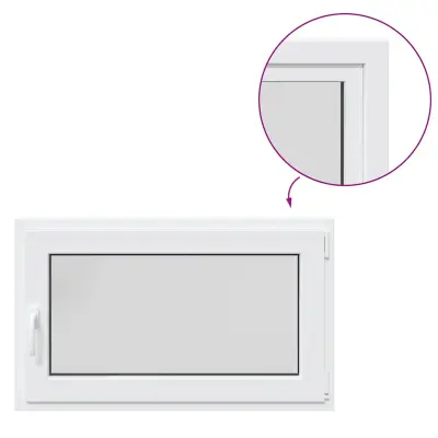 vidaXL Kletno okno "RISOR" 100x60 cm vrtljivo-nagibno DIN desno belo