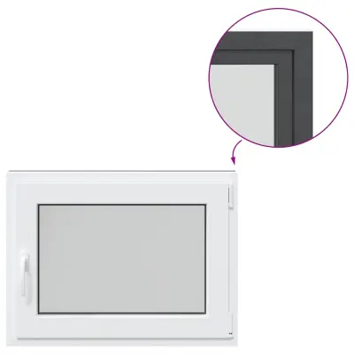 vidaXL Kletno okno "RISOR" 80x50 cm vrtljivo-nagibno DIN desno antracitno