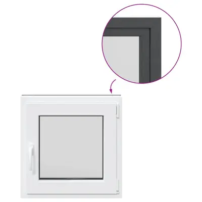 vidaXL Kletno okno "RISOR" 50x50 cm vrtljivo-nagibno DIN desno antracitno