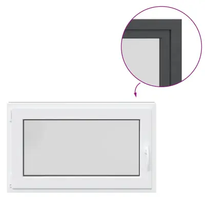 vidaXL Kletno okno "RISOR" 100x70 cm vrtljivo-nagibno DIN levo antracitno