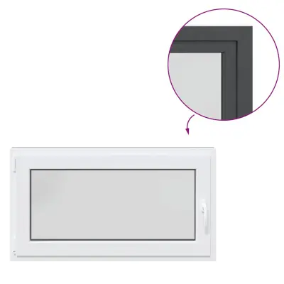 vidaXL Kletno okno "RISOR" 110x50 cm vrtljivo-nagibno DIN levo antracitno