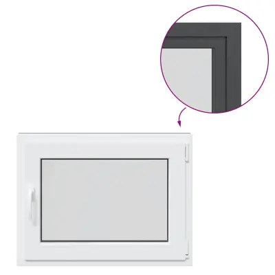 vidaXL Kletno okno "RISOR" 80x50 cm vrtljivo-nagibno DIN desno antracitno