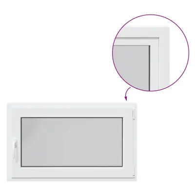 vidaXL Kletno okno "RISOR" 100x70 cm vrtljivo-nagibno DIN desno belo