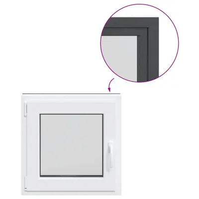 vidaXL Kletno okno "RISOR" 50x50 cm vrtljivo-nagibno DIN levo antracitno