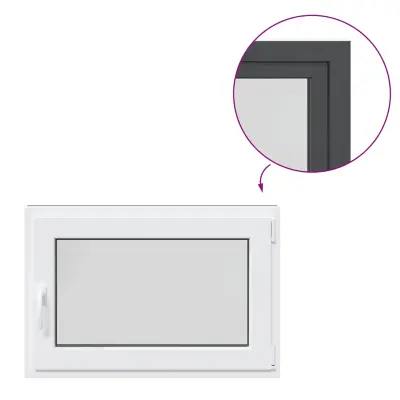 vidaXL Kletno okno "RISOR" 90x50 cm vrtljivo-nagibno DIN desno antracitno