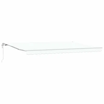 vidaXL Retraktilna tenda 500 × 350 cm Bela